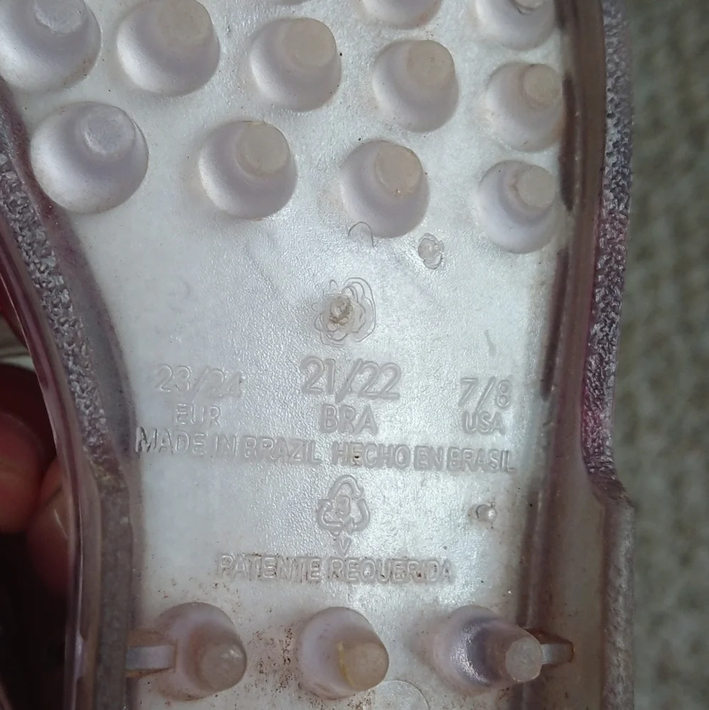 Mel By Melissa Toddler Clear Jelly Sandals Pink Leopard Bow Size 7